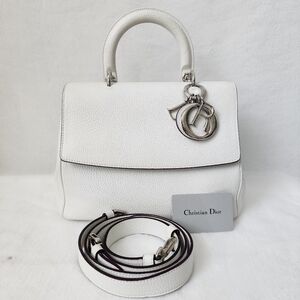 Auth Dior Be Dior White Satchel Bag